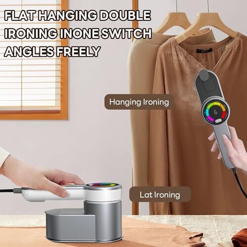 Travel Steamer Mini Iron for Clothes, Portable Garment Steamer-6 Intelligent Ironing Modes, Handheld Clothes Steamer Small Size, Foldable Clothing Wrinkles Remover, Compact Travel Steamer for Home - 3