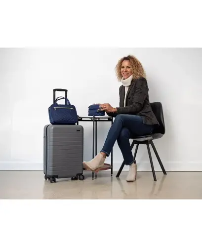 Travel Trio (3 Pieces) with Jewelry Case, Makeup Case, and Toiletry Bag | Travel Accessories - Navy - 3