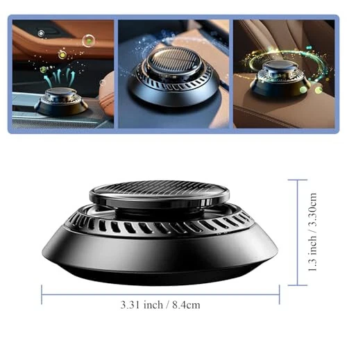 Long-Lasting Car Air Freshener – Solar Powered Vent Clip | Auto Rotating Car Diffuser with Fresh Fragrance All Day | New Car Scent | 2025 Technology | For Men & Women - Generic (1)
