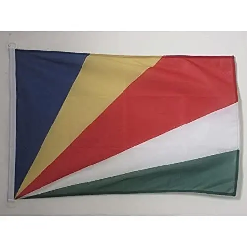 Seychelles dengiz bayrog'i 18'' x 12'' - Seyşel bayroqlari 30 x 45 sm. - Qayiq uchun banner 12x18 dyuym - AZ FLAG 
