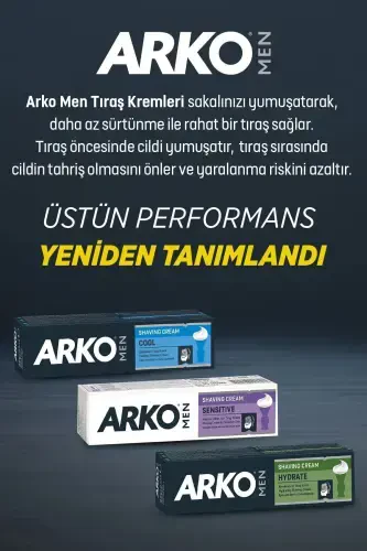 Sezgir Teri uchun Soqish Kremi 4x90gr - ARKO MEN (1)