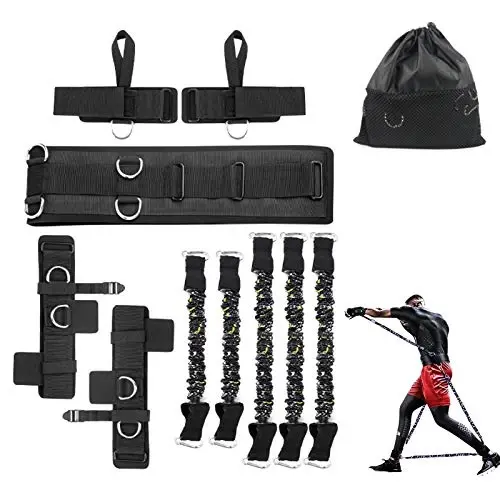 SFEEXUN Boxing Resistance Bands Set for Speed and Agility, Workout Band Ankle Exercise Bands Legs Ankle Straps for Resistance Training Enhance Explosive Power 