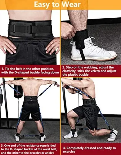 SFEEXUN Boksga Qarshilik Tarmoqlari To'plami Tezlik va Epchillik uchun, Mashq Tarmoqli Oyoq Bilagi Zo'rlash Tarmoqlari Oyoqlar Bilagi Zo'rlash Tasmalari Qarshilik Mashqlari uchun Portlovchi Kuchni Oshirish - 6