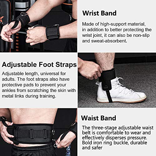 SFEEXUN Boxing Resistance Bands Set for Speed and Agility, Workout Band Ankle Exercise Bands Legs Ankle Straps for Resistance Training Enhance Explosive Power - 4