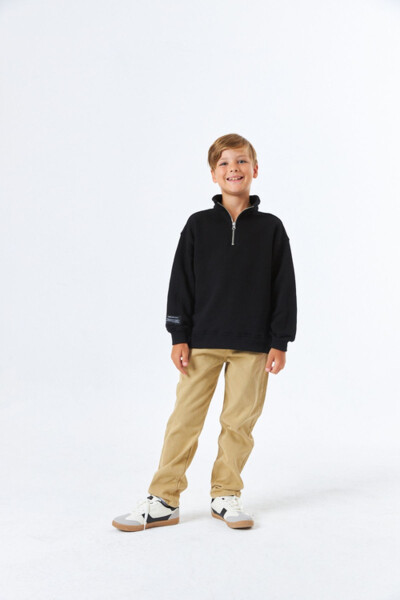 SGE-1337 SERBEND KIDS BOYS STAND COLLAR SCHOOL SWEATSHIRT - 4