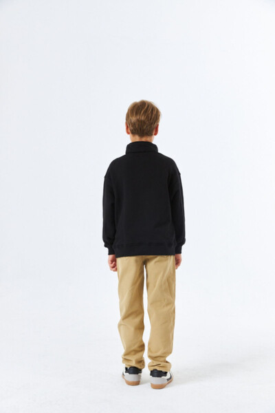 SGE-1337 SERBEND KIDS BOYS STAND COLLAR SCHOOL SWEATSHIRT - 5