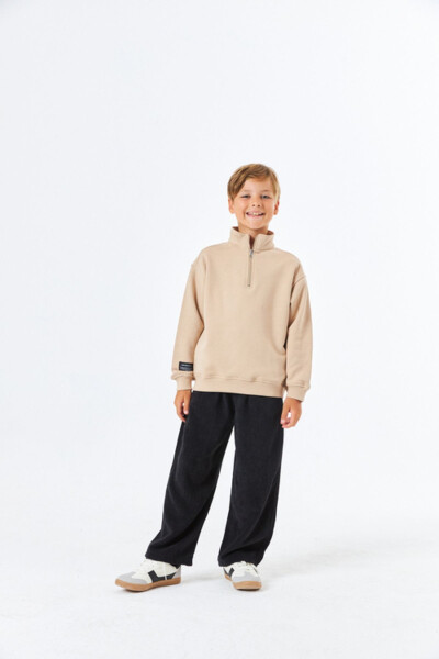 SGE-1337 SERBEND KIDS BOYS STAND COLLAR SCHOOL SWEATSHIRT - 3