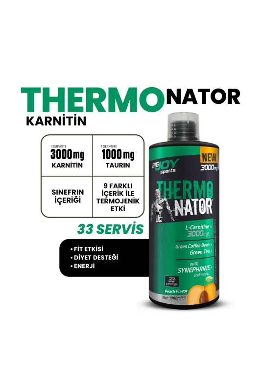 Shaftoli Xushbo'yli Thermo Nator L Karnitin 1000 ml 3000mg L Karnitin - 3