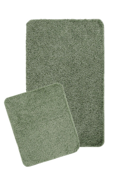 Shaggy Qirqiq gilam sirpanmas tabanli 2-ta to'plam hammom gilami paspas seti 50x60 - 60x100 - 3