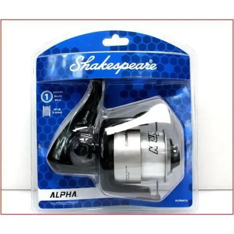 Shakespeare Alpha Size 70 Spinning Fishing Reel, Right/Left Handle Position - 2