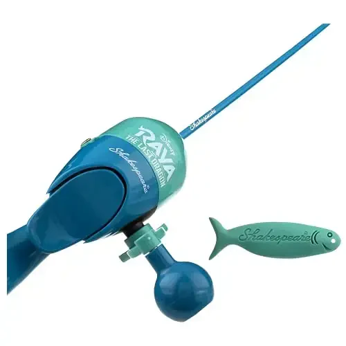 Shakespeare Youth Fishing Rod and Spincast Reel Kits, Disney Raya and the Last Dragon - 3