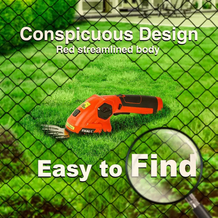 SHALL Аккумуляторный кусторез и садовые ножницы - 7,2 В Электрический кусторез 2 в 1 Садовые ножницы Ручные кусторезы, Кусторезы Триммер для травы с ножницами для обрезки - 6