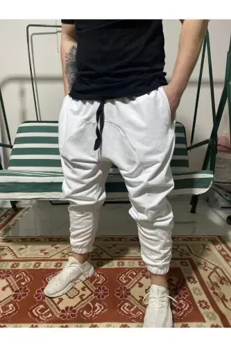 Shalvar Tip Eşofman-BEYAZ - 3