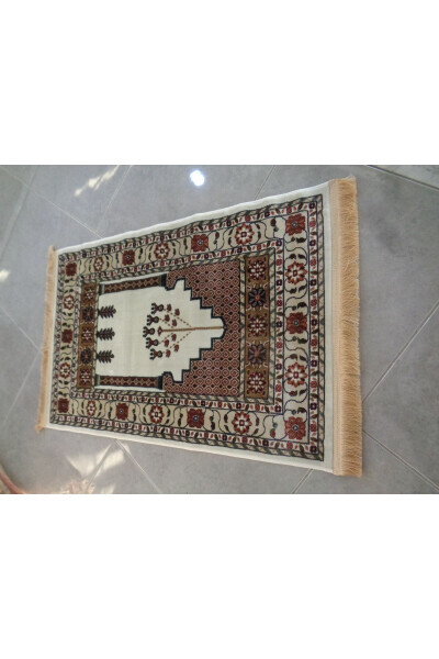 ShaModazoneerdanoğlu 80x120 Sm Krem, Ajoyib Namozla, Ipak Kabi Yaltiroq Rangli Va Ultra Yumshoq Tejamkorlik - 15