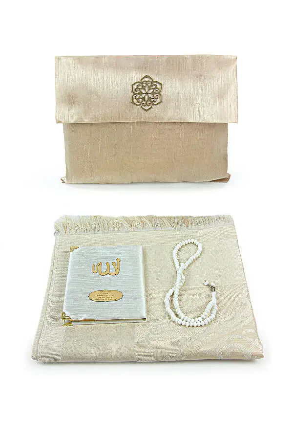 Shandook Fabric Covered Yasin Book - Bag Size - Personalized Plate - Prayer Rug - Prayer Beads - Bag - 1