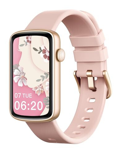 SHANG WING Smart Watches для женщин, совместимые с iPhone и телефонами Android, LYNN2 Тонкие женские часы фитнес-трекер цифровые часы с монитором сердечного ритма шагомер счетчик шагов / отслеживание сна водонепроницаемые розовые - 3