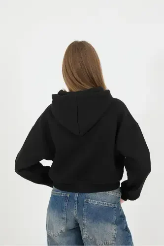 Shardonli Fermuarli Sweatshirt H3717-W9-Qora - 5