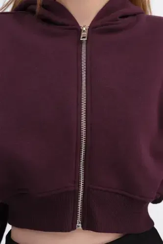 Shardonli Kapüşonli Crop Sweatshirt H1526-İ9-GARDENYA - 3