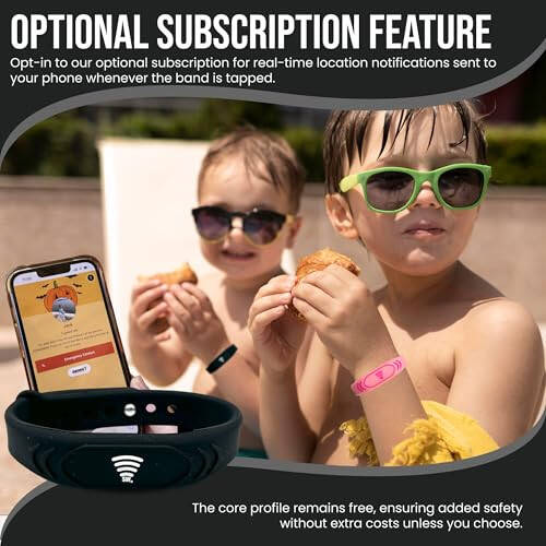 Sharewear Adjustable Child Safety ID Smart Band: Waterproof Wristband with Free Digital Profile. Endless Customization, no subscriptions Needed. Travel, Medical alerts, & Food Allergies. (Black) - 7