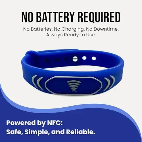 Sharewear Adjustable Child Safety ID Smart Band: Waterproof Wristband with Free Digital Profile. Endless Customization, no subscriptions Needed. Travel, Medical alerts, & Food Allergies. (Navy) - 4