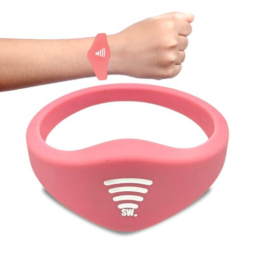 Sharewear Child Safety ID Smart Band: Waterproof wristband with free digital profile. Endless customization, no subscriptions needed. Ideal for travel, medical alerts, & food allergies. (Pink) - 4