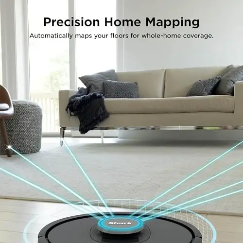 Shark AV2501AE AI Robot Vacuum with XL HEPA Self-Empty Base, Bagless, 60-Day Capacity, LIDAR Navigation, Perfect for Pet Hair, Compatible with Alexa, Wi-Fi Connected, Carpet & Hard Floor, Black - 5