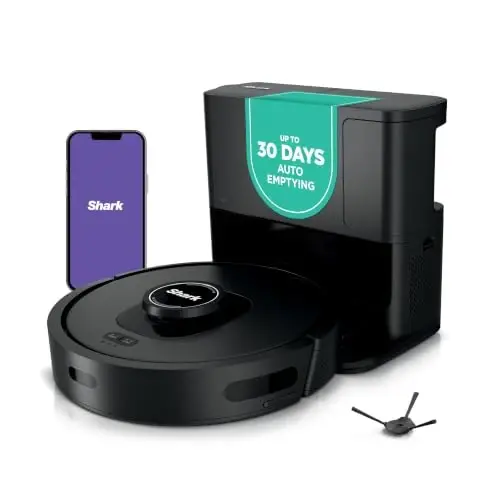 Shark AV2501S AI Ultra Robot Vacuum, with Matrix Clean, Home Mapping, 30-Day Capacity HEPA Bagless Self Empty Base, Perfect for Pet Hair, Wifi, Dark Grey - 1