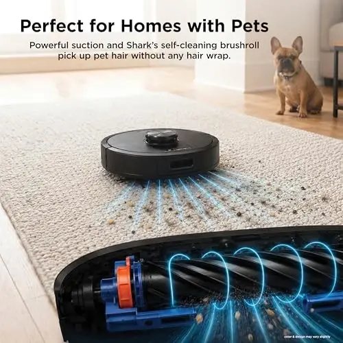 Shark AV2501S AI Ultra Robot Vacuum, with Matrix Clean, Home Mapping, 30-Day Capacity HEPA Bagless Self Empty Base, Perfect for Pet Hair, Wifi, Dark Grey - 4