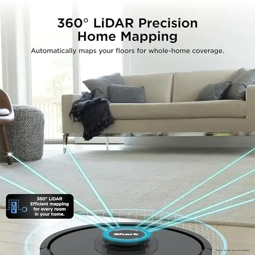Shark AV2501S AI Ultra Robot Vacuum, with Matrix Clean, Home Mapping, 30-Day Capacity HEPA Bagless Self Empty Base, Perfect for Pet Hair, Wifi, Dark Grey - 5