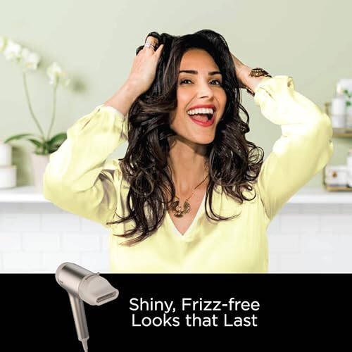 Shark HD112BRN Hair Blow Dryer HyperAIR Ionic Hair Dryer with 2-in-1 Concentrator and Styling Attachments, Auto Presets, Rotatable Hot Air Brush, No Heat Damage, Ionic, Stone - 6