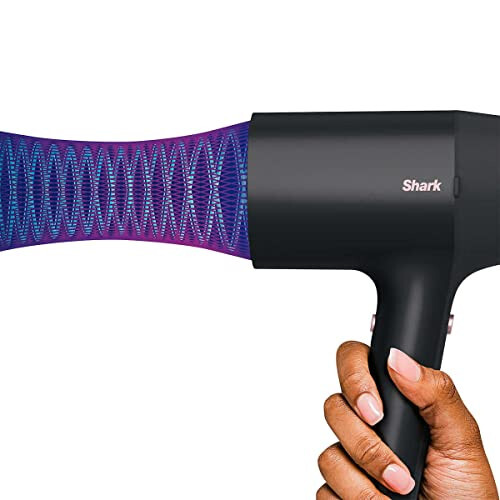 Shark HD125CO Hair Blow Dryer HyperAIR Fast-Drying with IQ 2-in-1 Concentrator and Styling Attachments, Auto Presets, Rotatable Hot Air Brush, No Heat Damage, Ionic, Black (Renewed) - 4