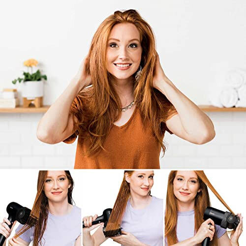 Shark HD125CO Hair Blow Dryer HyperAIR Fast-Drying with IQ 2-in-1 Concentrator and Styling Attachments, Auto Presets, Rotatable Hot Air Brush, No Heat Damage, Ionic, Black (Renewed) - 6