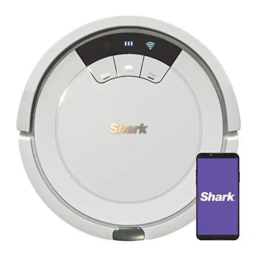 Shark ION Robot Vacuum, Tri-Brush System, White, AV752 | Tri-Brush System, Wi-Fi Connected, Works with Alexa & Google Assistant, 120-Min Runtime, Multi-Surface Cleaning - SHARK