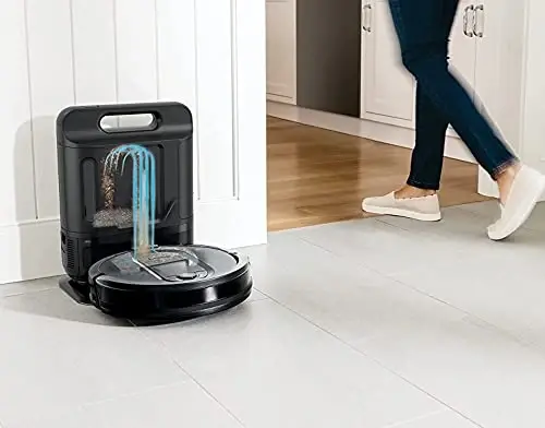 Shark IQ Robot Vacuum, XL Self-Empty Base, Black, AV1010AE | IQ Navigation Home Mapping, Self-Empty XL Base, Self-Cleaning Brushroll, Row-by-Row Cleaning, Wi-Fi, Works with Alexa - Shark (1)