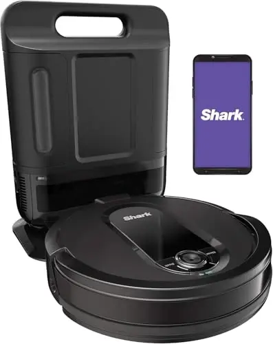 Shark IQ Robot Vacuum, XL Self-Empty Base, Black, AV1010AE | IQ Navigation Home Mapping, Self-Empty XL Base, Self-Cleaning Brushroll, Row-by-Row Cleaning, Wi-Fi, Works with Alexa - 1
