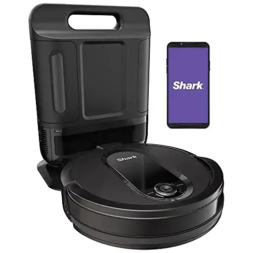 Shark IQ Robot Vacuum, XL Self-Empty Base, Black, AV1010AE | IQ Navigation Home Mapping, Self-Empty XL Base, Self-Cleaning Brushroll, Row-by-Row Cleaning, Wi-Fi, Works with Alexa - 3
