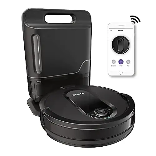 Shark IQ Robot Vacuum, XL Self-Empty Base, Black, AV1010AE | IQ Navigation Home Mapping, Self-Empty XL Base, Self-Cleaning Brushroll, Row-by-Row Cleaning, Wi-Fi, Works with Alexa - 4