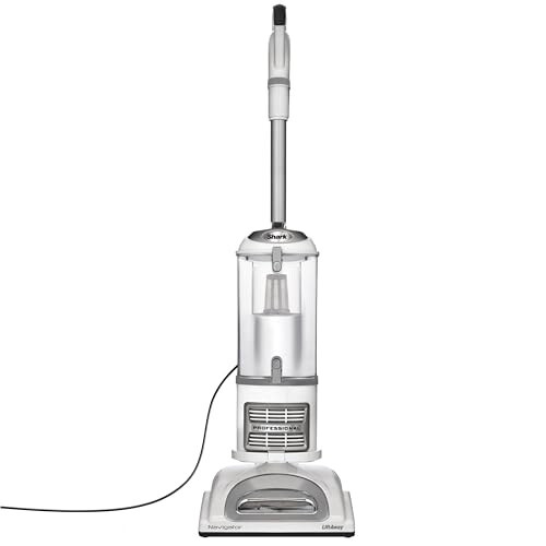 Shark NV356E Navigator Lift-Away Professional Upright Vacuum with Swivel Steering, HEPA Filter, XL Dust Cup, Pet Power, Dusting Brush, and Crevice Tool, Perfect for Pet Hair, White/Silver - 1