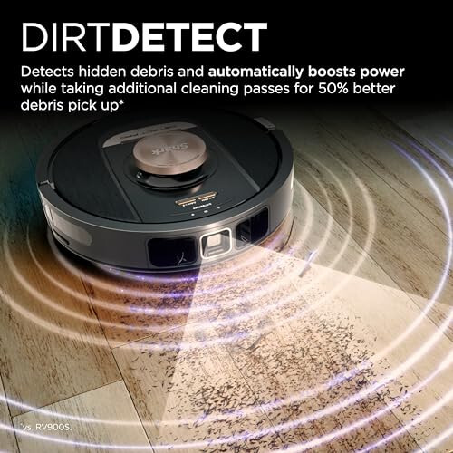 Shark RV2820AE Detect Pro Self-Empty Robot Vacuum with Bagless, 60-day Capacity HEPA Base, 3 Detect & React Technologies, Auto Deep-Clean on Carpets and Hardfloors, NeverStuck Tech, Wi-Fi Black/Bronze - 3