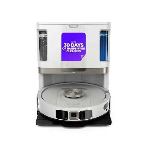 Shark Stratos Robot Vacuum & Mop Combo, 60-Day Self-Empty, White, AV2700ZE | LiDAR Mapping & AutoLift for Carpet & Hard Floors, HEPA, Sonic Mopping, Edge & Object Detection, Self-Refill & Self-Clean - 1