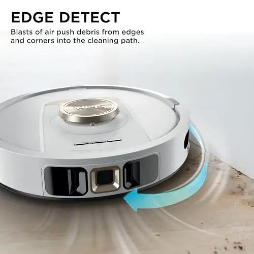 Shark Stratos Robot Vacuum & Mop Combo, 60-Day Self-Empty, White, AV2700ZE | LiDAR Mapping & AutoLift for Carpet & Hard Floors, HEPA, Sonic Mopping, Edge & Object Detection, Self-Refill & Self-Clean - 6