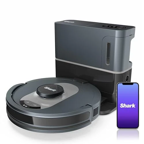 Shark UR2500SR AI Ultra Robot Vacuum, with Ultra Clean, Home Mapping, 30-Day Capacity Bagless Self Empty Base, Perfect for Pet Hair, WiFi, Compatible with Alexa, Black/Silver (Renewed) - Shark