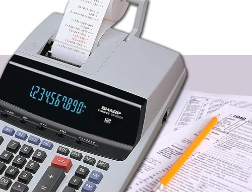 Sharp 12-Digit Print Calculator Desktop Size Adding Machine, Perfect for Everyday Use and Office, Bright, Large Easy-to-Read Numbers on Both the Display and the Two-ColorPrinted Tape (VX-2652H) - 4