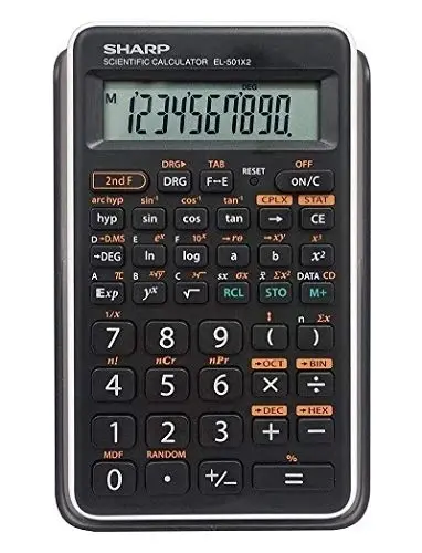 Sharp EL-501XBWH Scientific Calculator 5 Pack - 1