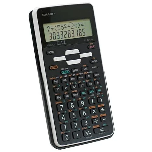 Sharp EL-531TGBBW 12-Digit Scientific/Engineering Calculator with Protective Hard Cover, LCD Display, Great for Students and Professionals, Black - 3