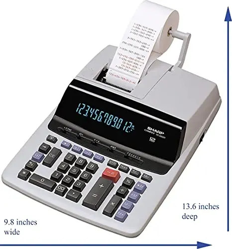Sharp VX2652H VX2652H Two-Color Printing Calculator Black/Red Print 4.8 Lines/Sec - 4