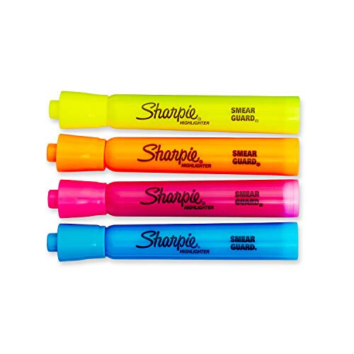 SHARPIE Accent Tank-Style Highlighters, 4 Colored Highlighters (25174PP) - 2