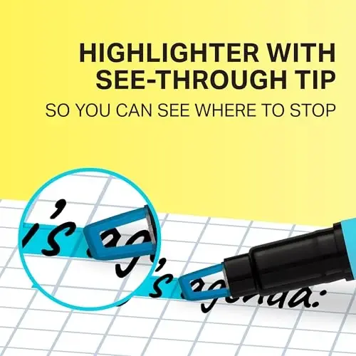 Sharpie Clear View Highlighter Sticks, Chisel Tip, Assorted Fluorescent, 8 Count - School, Home, and Office Use, Teacher Supplies - 2