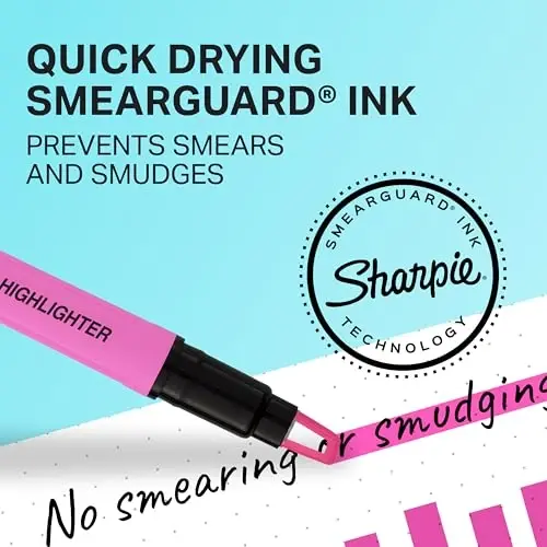 Sharpie Clear View Highlighter Sticks, Chisel Tip, Assorted Fluorescent, 8 Count - School, Home, and Office Use, Teacher Supplies - 3