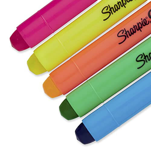 Sharpie Gel Highlighter, Bullet Tip, Assorted Fluorescent Highlighter Markers, 5 Count Pack, Smear And Bleed Resistant, Long-Lasting And Won'T Dry Out - 3